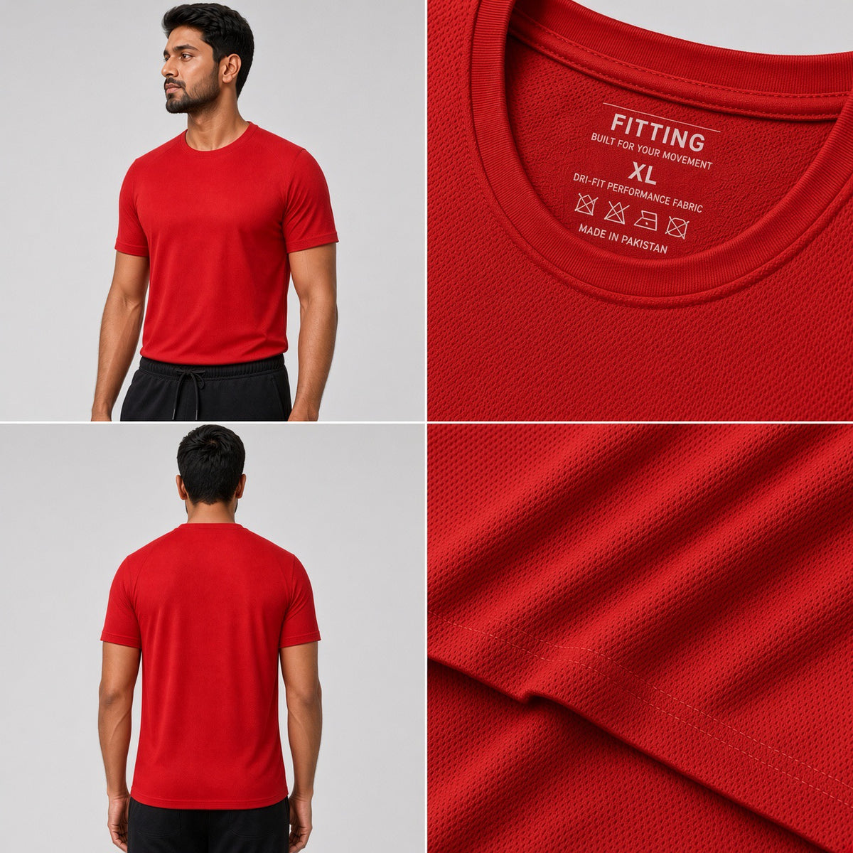 Men’s Basic DRIFIT T-Shirt – Moisture Wicking, Breathable & Quick Dry Sports T-Shirt – 5 Colours