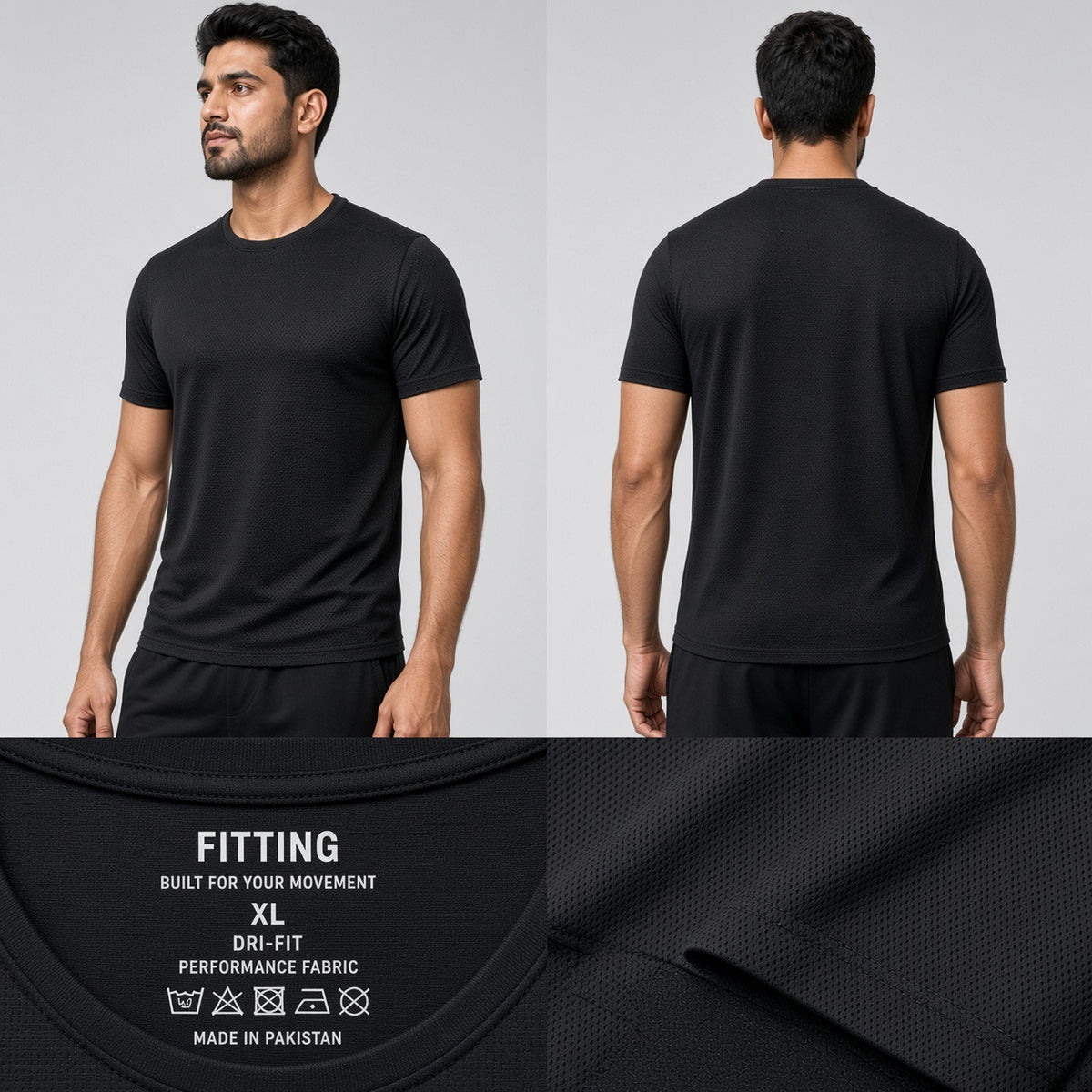 Men’s Basic DRIFIT T-Shirt – Moisture Wicking, Breathable & Quick Dry Sports T-Shirt – 5 Colours