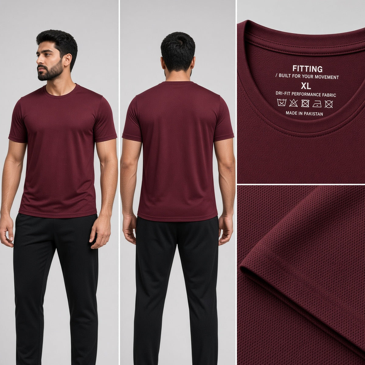 Men’s Basic DRIFIT T-Shirt – Moisture Wicking, Breathable & Quick Dry Sports T-Shirt – 5 Colours