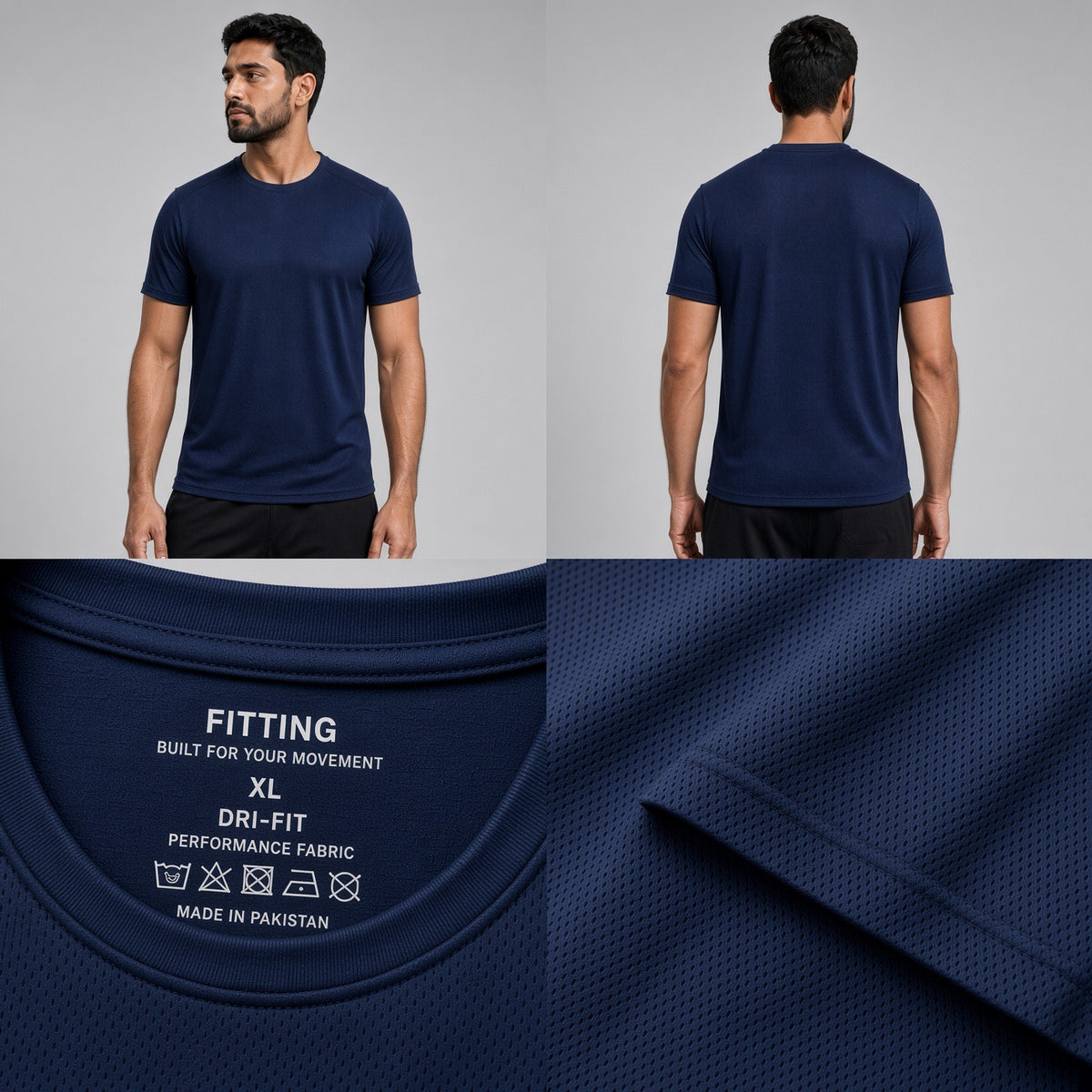 Men’s Basic DRIFIT T-Shirt – Moisture Wicking, Breathable & Quick Dry Sports T-Shirt – 5 Colours