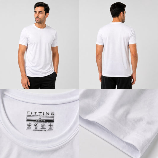Men’s Basic DRIFIT T-Shirt – Moisture Wicking, Breathable & Quick Dry Sports T-Shirt – 5 Colours