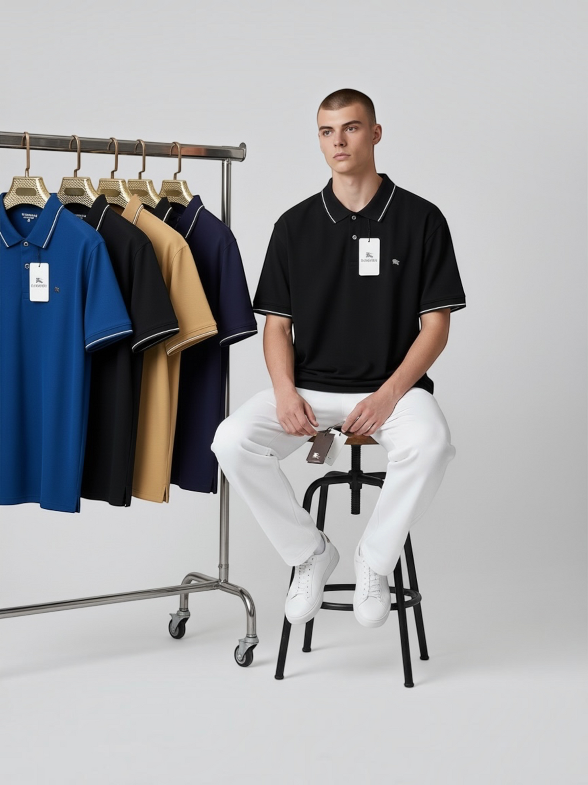 Premium Short Sleeve Polo Shirt Mens